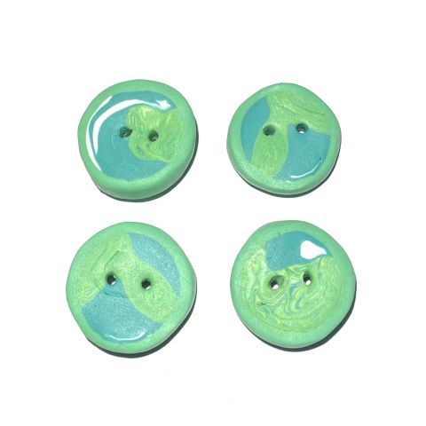 Handgjorda knappar grön