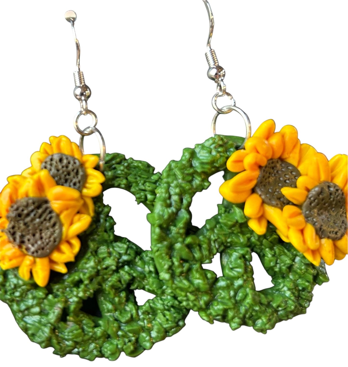 Örhängen solrosor/peace