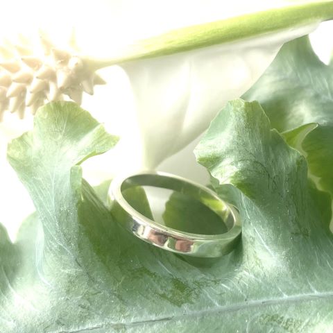 Silverring smal slät