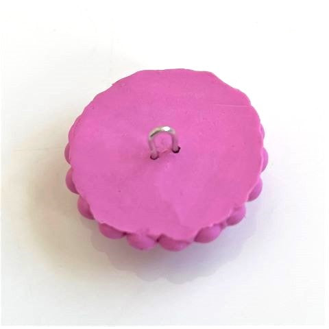 Handgjorda knappar bubbliga, rosa