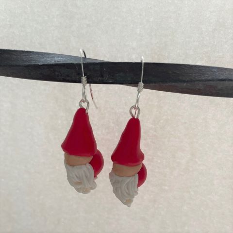 Örhängen tomte vitt skägg