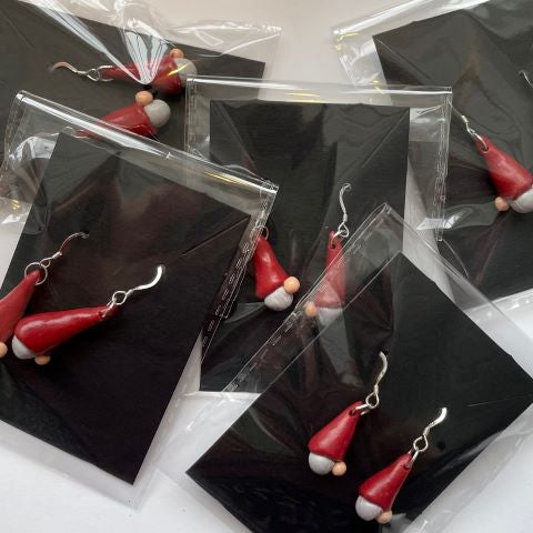 Örhängen tomte grått skägg