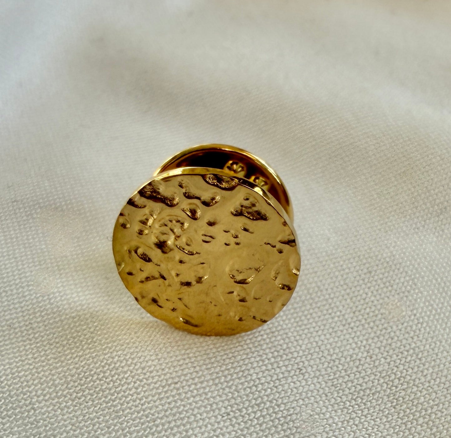 Gold Textured Pin - Button Base