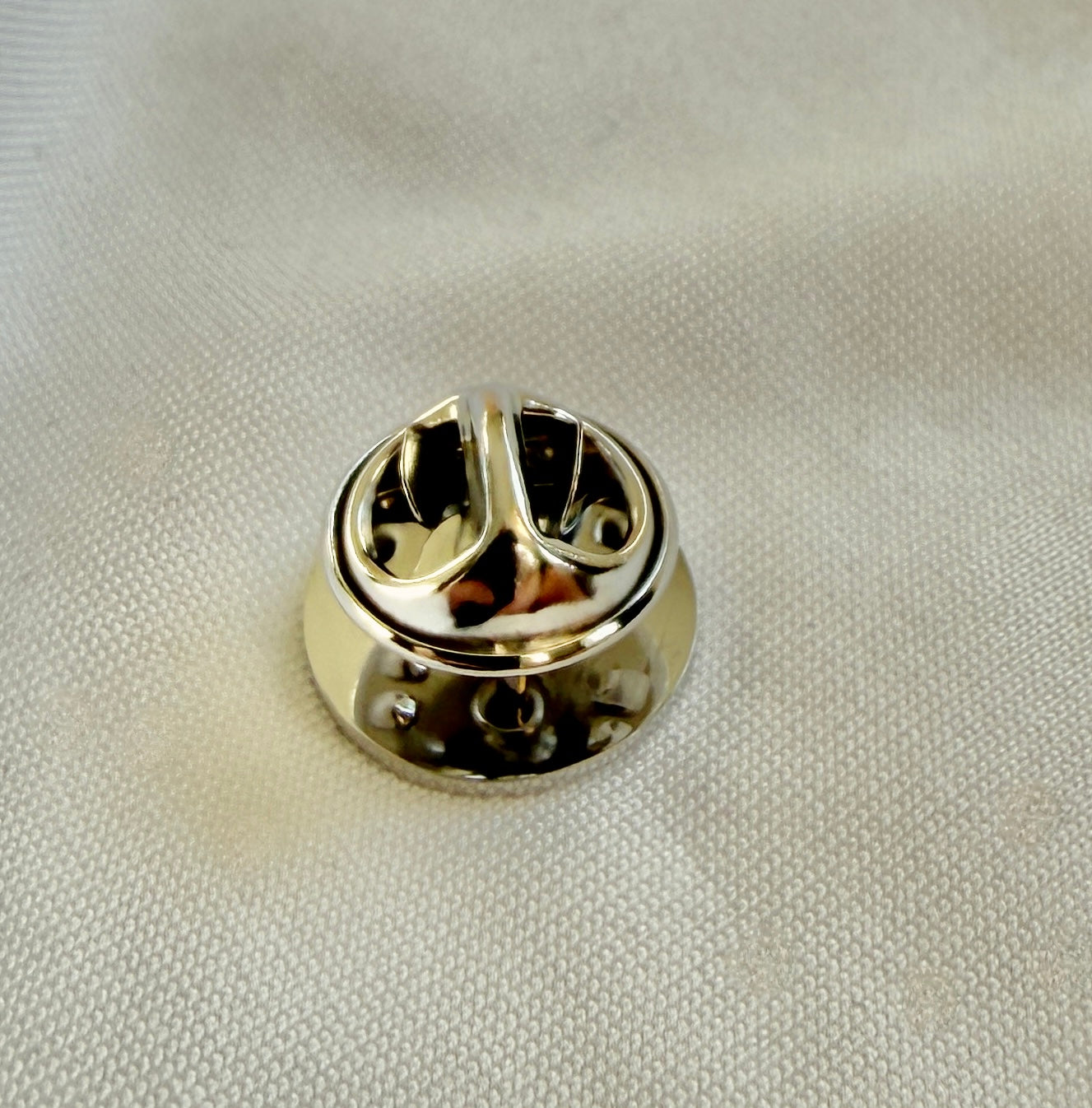 Silver Textured Pin - Button Base
