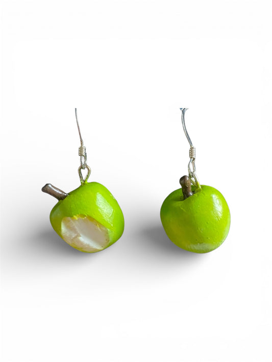 Örhängen grönt äpple