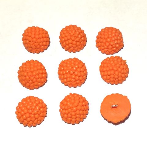 Handgjorda knappar små bubbliga, orange