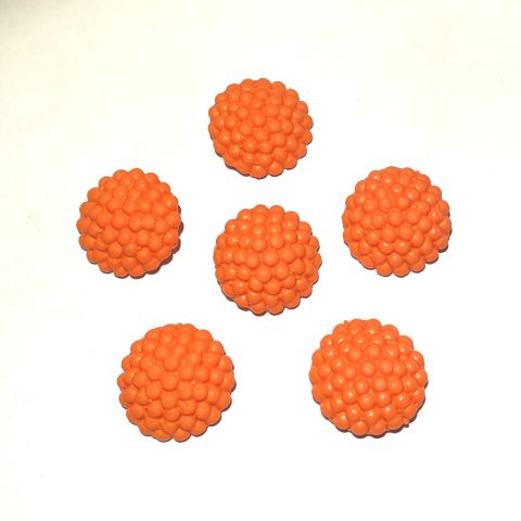 Handgjorda knappar bubbliga, orange