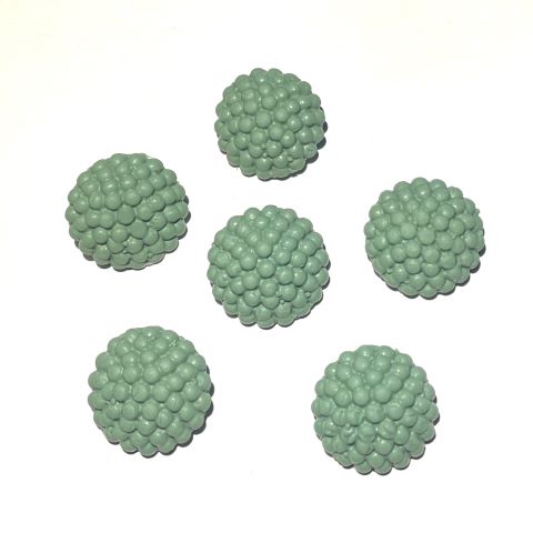 Handgjorda knappar bubbliga, "armegrön"