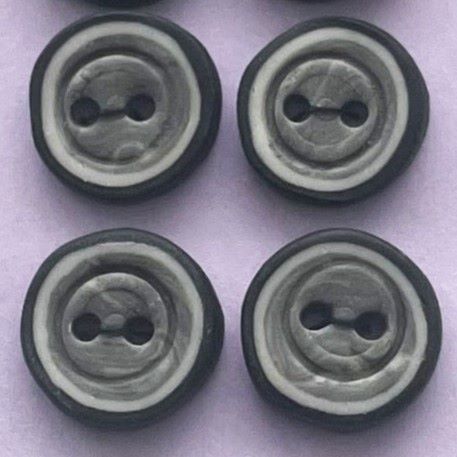 Handgjorda knappar svart/grå
