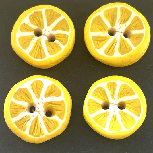 Handgjorda knappar citronskiva