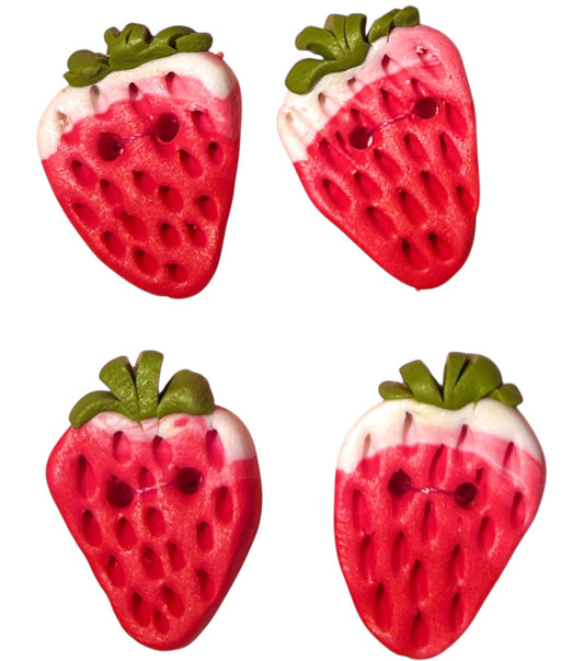 Handgjorda knappar jordgubbe