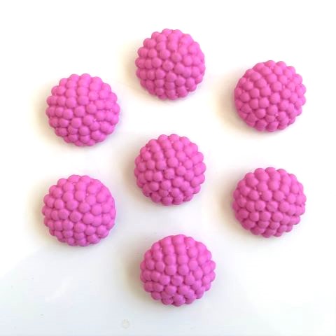 Handgjorda knappar bubbliga, rosa