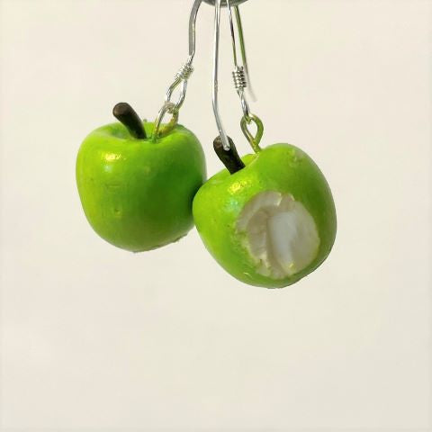 Örhängen grönt äpple